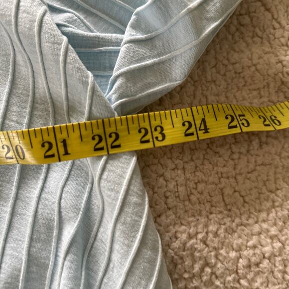 FOCUS Womens Cardigan Light Blue Open Textured Cotton Lagenlook Boho Capsule S - Picture 8 of 10